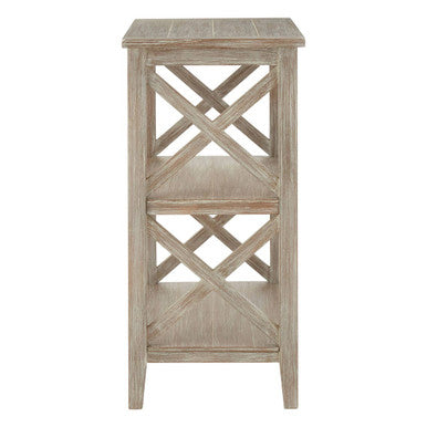 Heritage Natural Wash Wooden 2 Tier Bookshelf