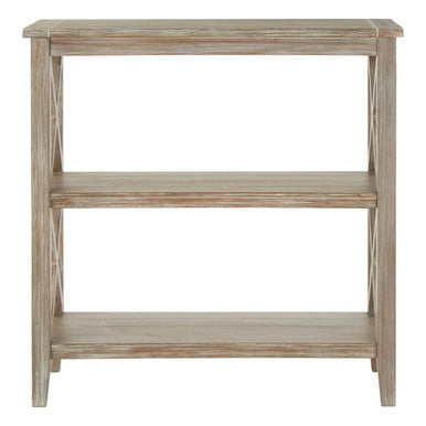 Heritage Natural Wash Wooden 2 Tier Bookshelf