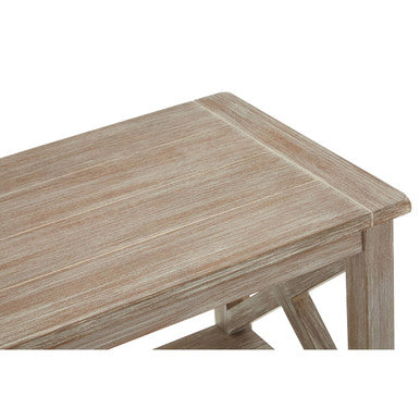 Heritage Natural Wash Wooden 2 Tier Bookshelf