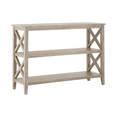 Heritage Natural Wash Wooden Large 2 Tier Bookshelf