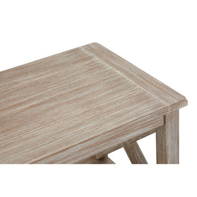 Heritage Natural Wash Wooden Large 2 Tier Bookshelf