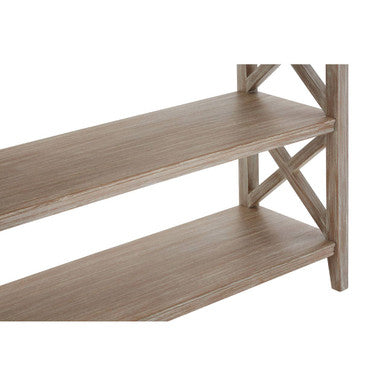 Heritage Natural Wash Wooden Large 2 Tier Bookshelf