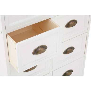 Austin White and Natural Wooden 8 Drawer Chest