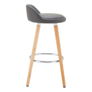 Normann Grey Faux Leather Bar Stool