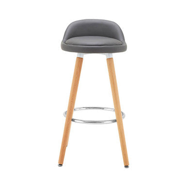 Normann Grey Faux Leather Bar Stool