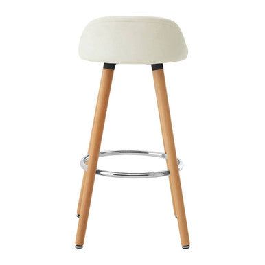 Normann White Faux Leather Bar Stool