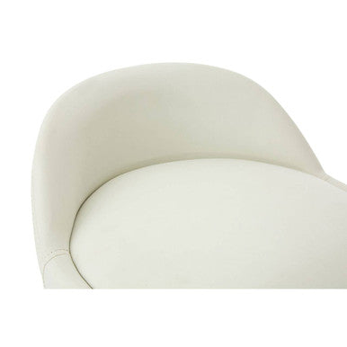 Normann White Faux Leather Bar Stool