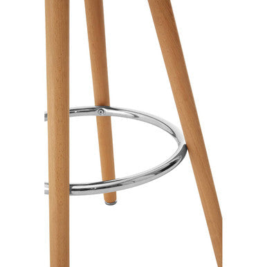 Normann White Faux Leather Bar Stool
