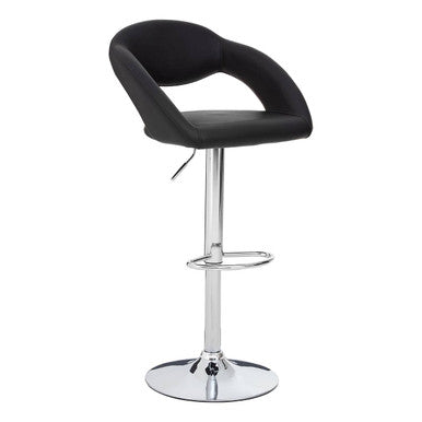 Taylor Black Faux Leather Adjustable Bar Chair