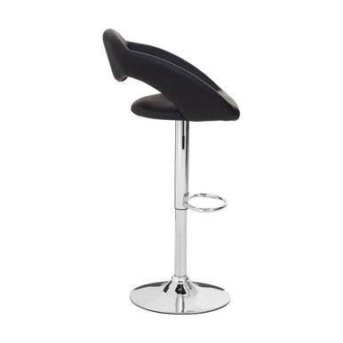 Taylor Black Faux Leather Adjustable Bar Chair