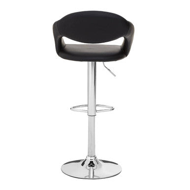 Taylor Black Faux Leather Adjustable Bar Chair