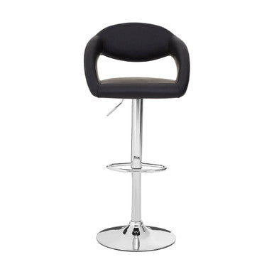 Taylor Black Faux Leather Adjustable Bar Chair