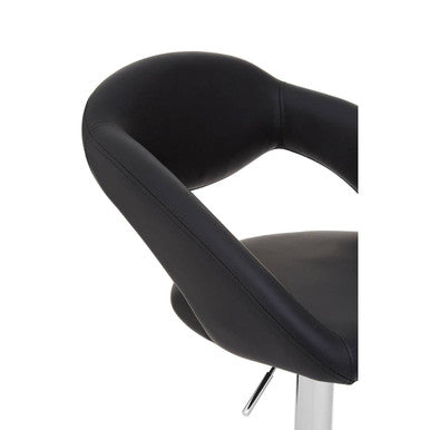 Taylor Black Faux Leather Adjustable Bar Chair