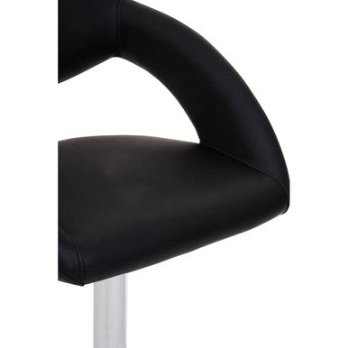Taylor Black Faux Leather Adjustable Bar Chair