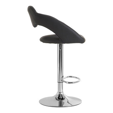 Taylor Grey Faux Leather Adjustable Bar Chair