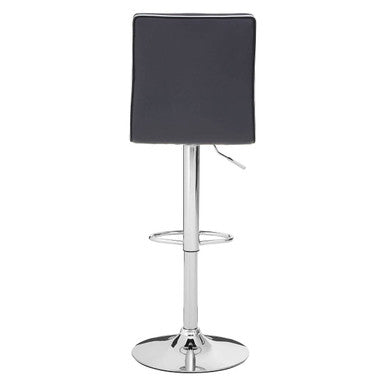 Tavor Grey Quilted Faux Leather Adjustable Bar Chair