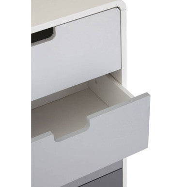 Milo White and Grey Finish 4 Drawer Chest