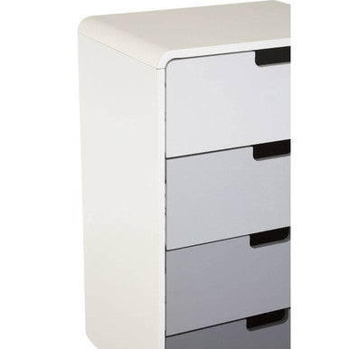 Milo White and Grey Finish 4 Drawer Chest