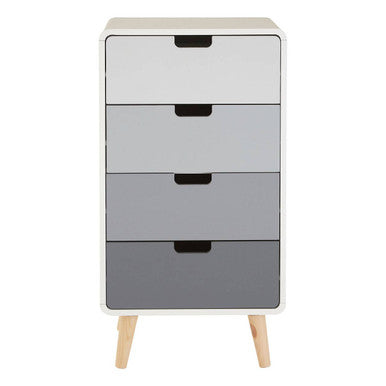Milo White and Grey Finish 4 Drawer Chest