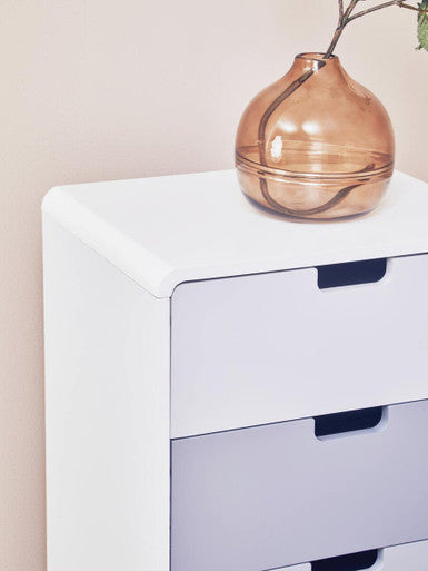 Milo White and Grey Finish 4 Drawer Chest