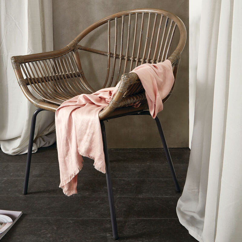 Lagom Grey Wash Rattan Chair with Metal Frame