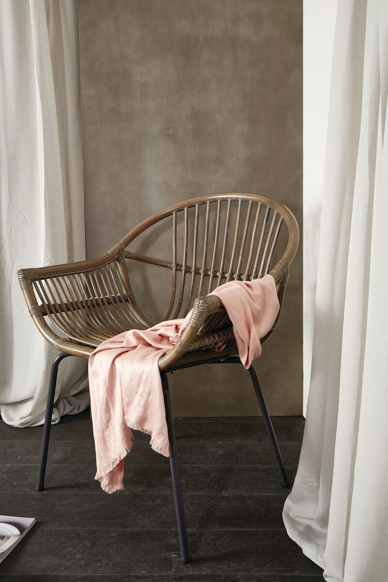 Lagom Grey Wash Rattan Chair with Metal Frame