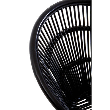 Lagom Black Rattan Chair with Metal Frame