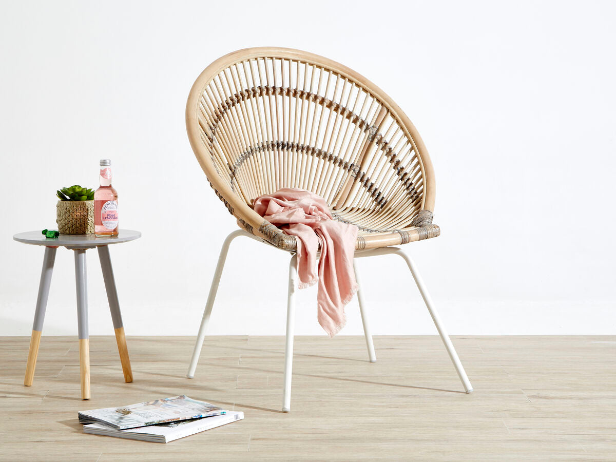 Lagom White Wash Rattan Chair