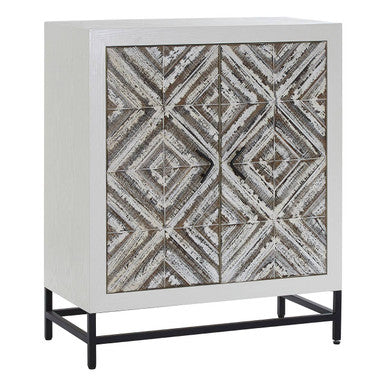 Lombok Rustic Chevron Design 2 Door Cabinet