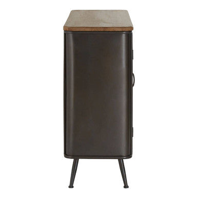 Trinity Natural Wooden and Metal 4 Drawer Sideboard