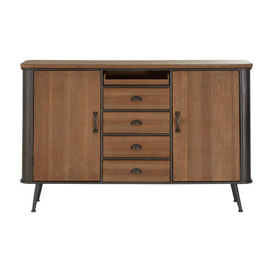 Trinity Natural Wooden and Metal 4 Drawer Sideboard