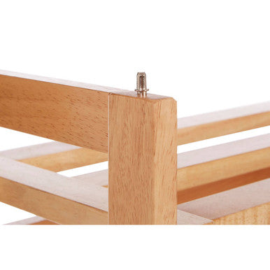 Arla Natural Tropical Hevea Wood 4 Tier Folding Shoe Rack
