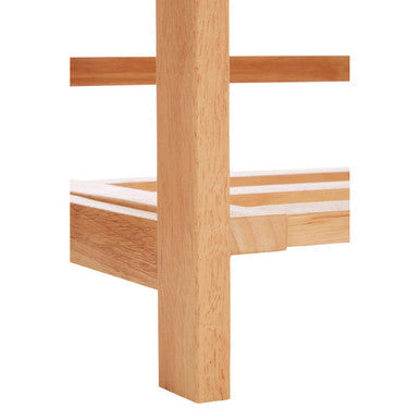 Arla Natural Tropical Hevea Wood 4 Tier Folding Shoe Rack
