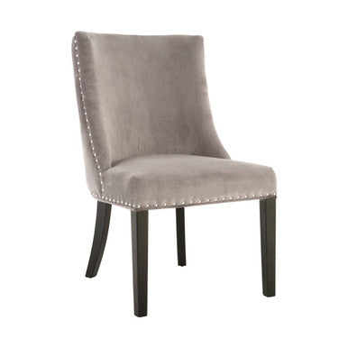 Park Grey Velvet Tufted Back Dining Chair