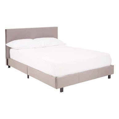 Grey Velvet King Bed