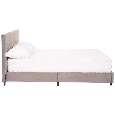 Grey Velvet King Bed
