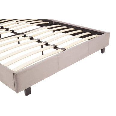 Grey Velvet King Bed