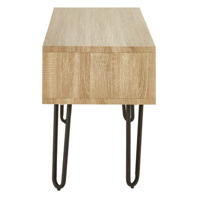 Borough Natural Wood Effect and Metal Media Unit