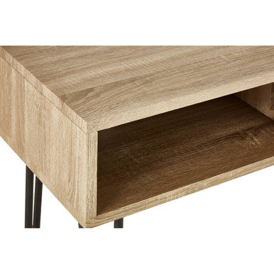 Borough Natural Wood Effect and Metal Media Unit