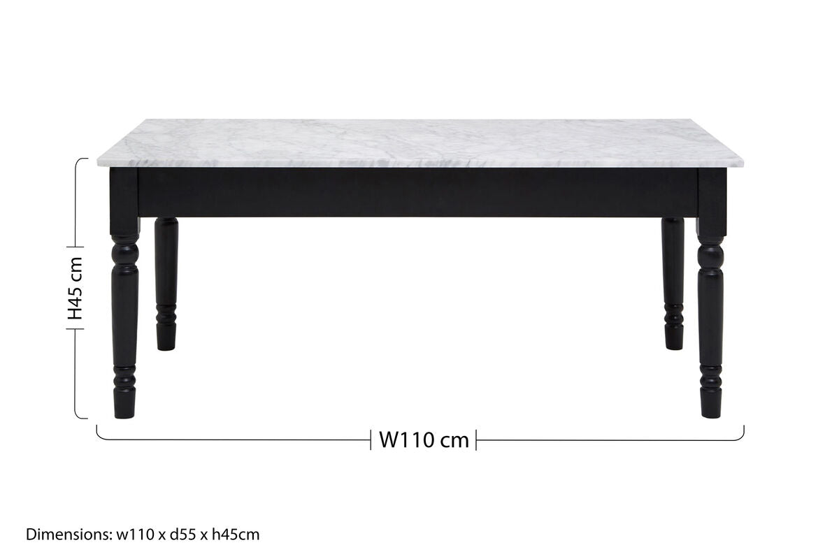 Henley White Marble Coffee Table