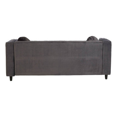 Farah Grey Velvet 3 Seater Sofa