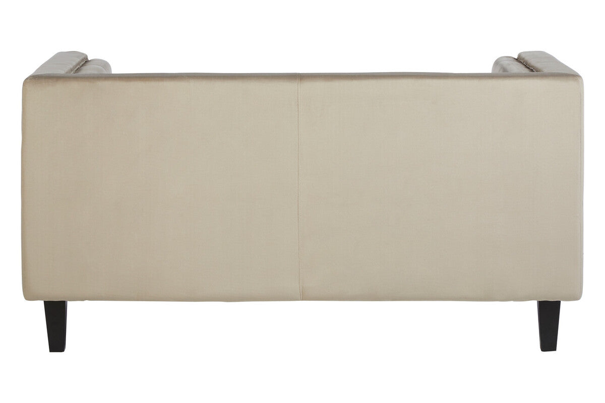 Felisa Mink Velvet 2 Seater Sofa with Stud Detail