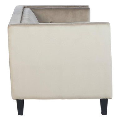 Felisa Mink Velvet 3 Seater Sofa with Stud Detail