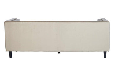 Felisa Mink Velvet 3 Seater Sofa with Stud Detail