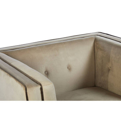 Ferris Mink Velvet Button Tufted Chair