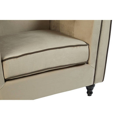 Ferris Mink Velvet Button Tufted Chair