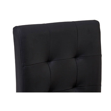 Regents Park Black Leather Effect High Back Bar Chair