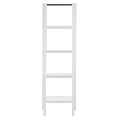Dayak White Wooden 4 Tier Ladder Shelf Unit