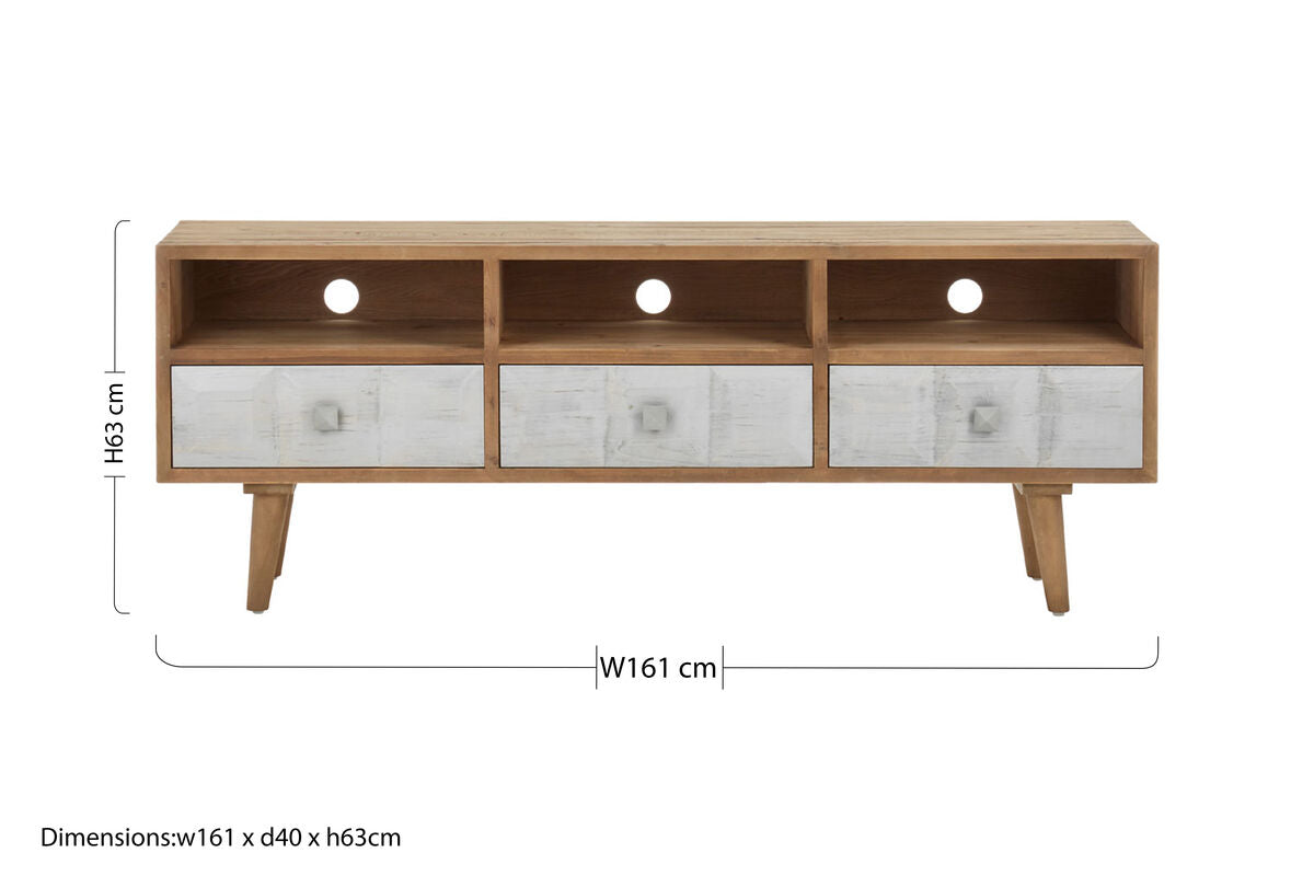 Papua Whitewash Wooden Sideboard