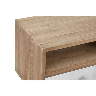 Papua Whitewash Wooden Media Unit
